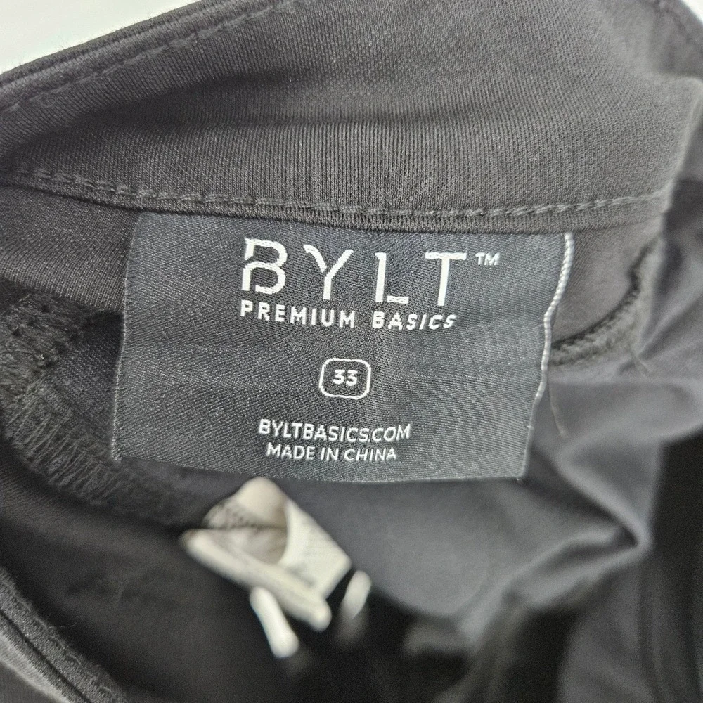 Bylt Everyday Shorts Mens 33 Premium Basics Black Casual Stretch Performance